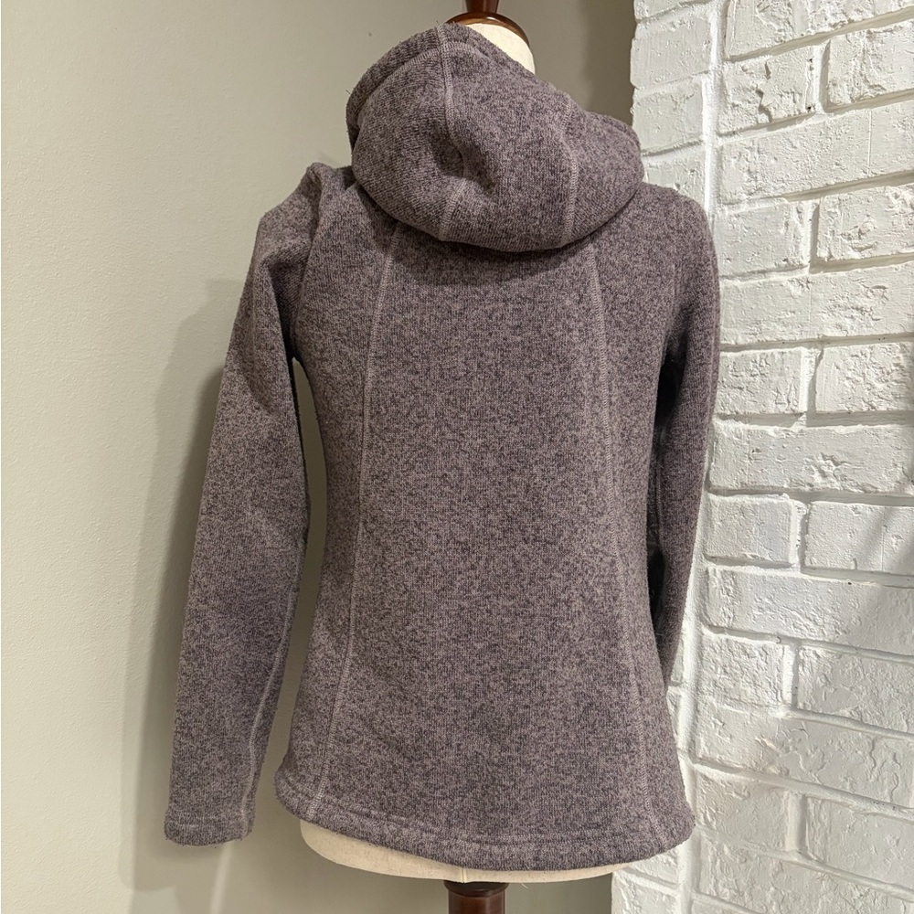 North Face Gray Full-Zip Hooded Fleece Jacket - Picture 3 of 5
